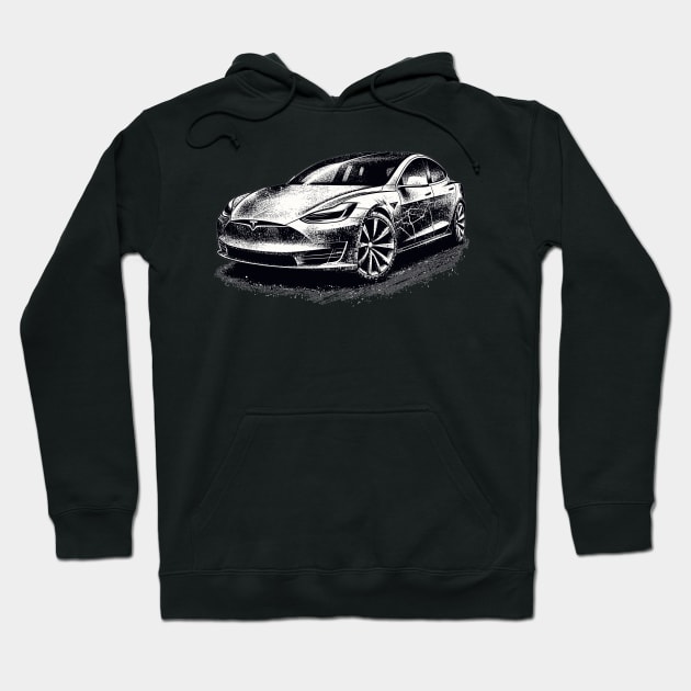 Tesla Model S Hoodie by Vehicles-Art